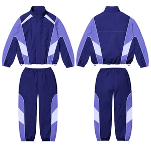 Men's Winter Hooded Windbreaker Tracksuit <b>Set</b> Lightweight Breathable Nylon <b>Waterproof</b> Quick Dry 2-Piece Streetwear Custom Logo - Product Image 2