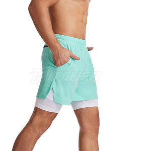 Prix de gros Double Decker Shorts Solid Casual Mid Quick Dry Écologique Léger Coton Polyester Nouvelle arrivée à vendre - Product Image 2