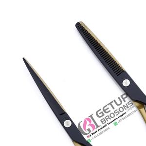 Tijeras Profesionales de Acero Inoxidable con Recubrimiento en Polvo de Dos Colores, Logotipo Personalizado, Herramienta de Corte para Peluquería y Salón de Belleza - Product Image 5