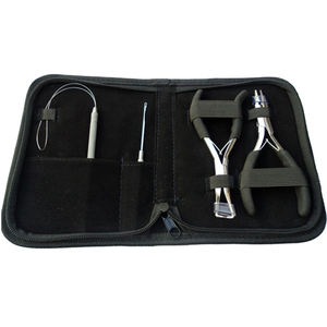 Alicates de acero inoxidable con 2 agujas para Estilismo de cabello, Kit de estuche con logotipo personalizado para peluquería profesional - Product Image 4