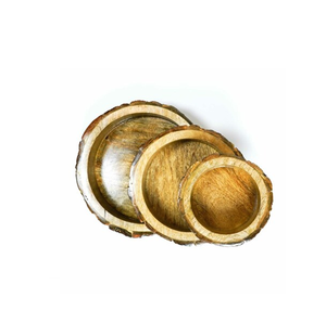 Assiette chargeur en bois de 11 pouces plat alimentaire fruits servant assiette chargeur rond acacia assiette alimentaire en bois massif plateau alimentaire - Product Image 1