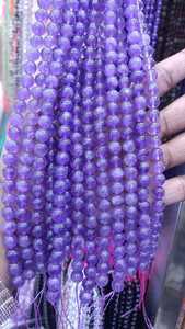 Magnifiques perles en améthyste argentée - Rêve violet pour la fabrication de bijoux, les occasions de fête et d'anniversaire, tailles de 4 mm à 10 mm - Product Image 2