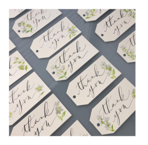 Étiquettes en papier cartonné imprimées double face en couleur pour vêtements Cadeaux Étiquettes d'extension de marque de détail Papier Carton Impression Giveaway - Product Image 2