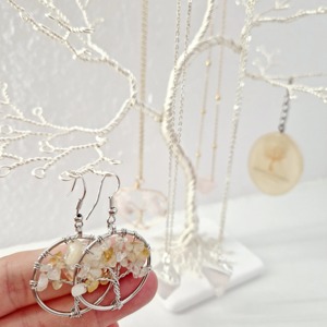 Présentoir à bijoux décoratif de style arbre blanc avec branches, parfait pour accrocher des boucles d'oreilles, des colliers et des présentoirs de chambre d'Inde - Product Image 2