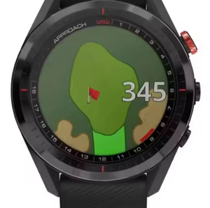 Montre de sport GPS de golf S62 avec caddie virtuel intégré, en fibre de carbone, cuir, charme en céramique, cristal platine, version professionnelle - Product Image 3