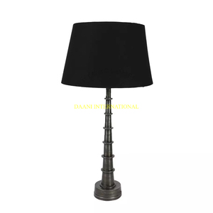 Silver Designer Table <b>Lamp</b> With Black <b>Shade</b> Modern Artistic Lighting For Bedroom Living Room & Office Desk And Side Table <b>Lamps</b> - Product Image 6