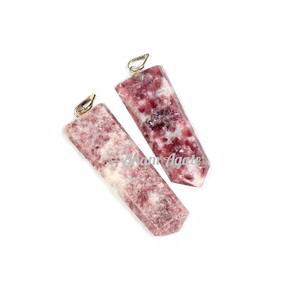 Pendentifs crayon pierre de lune arc-en-ciel Agate sculptures de pierres précieuses plates pièces décoratives élégantes Feng Shui - Product Image 3