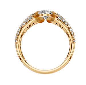 14K oro sólido IGI certificado laboratorio cultivado diamante Pave Split Shank compromiso y anillo de bodas joyería de lujo para mujeres OEM ODM - Product Image 4