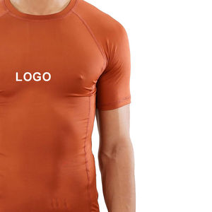 Stock Gym Fit Camiseta para hombre en diseño ajustado 100% algodón con aspecto de gran tamaño Top de entrenamiento para entrenamiento Fitness Athletic Short - Product Image 3