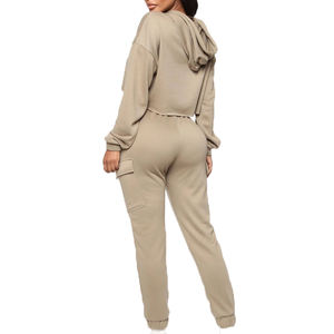 2024 nueva moda ropa informal para mujer chándal de retazos ecológico pantalones de chándal de talla grande trajes de chándal de 2 piezas para invierno - Product Image 5