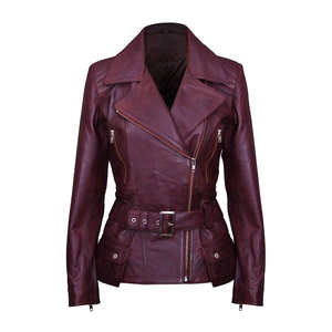 Chaqueta de Cuero Casual para Mujer, Nueva, de Alta Calidad, OEM, Transpirable, con Cierre de Cremallera a la Moda - Product Image 3