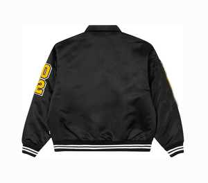 High Quality Custom Satin Varsity <b>Jackets</b> for <b>Men</b> Embroidered Collar Pocket College Baseball <b>Jacket</b> for <b>Men</b> - Product Image 2