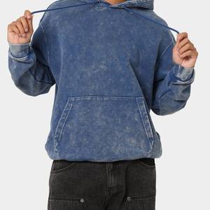 Sweats à capuche pour hommes respirants, lavés à l'acide, 100% coton, entièrement personnalisés, écologiques, en molleton de qualité supérieure, nouvelle mode, vente chaude, pas cher - Product Image 1