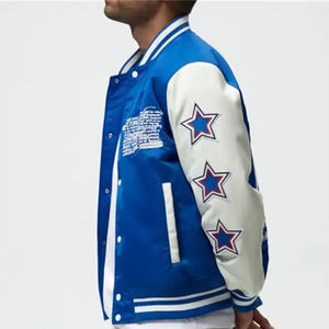 Chaqueta Letterman con logotipo personalizado para hombre, estilo callejero, uso al aire libre con bajo MOQ, colocación frontal del logotipo - Product Image 6