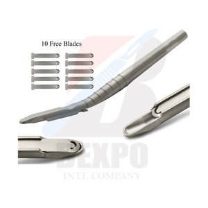 Raspador de hueso para implantes dentales recto para injerto óseo Acero inoxidable de grado alemán de alta calidad fabricado por BEXPO - Product Image 1