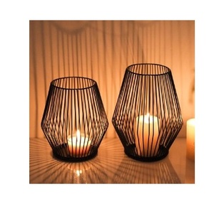 ชุดที่ใส่น้ำชาทำจากโลหะสีทองทันสมัยทันสมัยสามชิ้นตกแต่งโต๊ะเทียนวันคริสต์มาส - Product Image 5