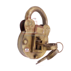 Serrures de porte de style coeur squelette en laiton avec 2 clés serrures anciennes héritage et cadenas de quincaillerie - Product Image 4