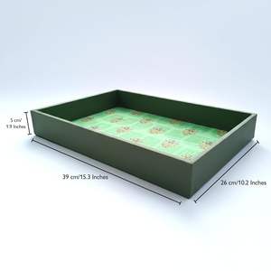 Bandeja de Servicio de Madera de Lujo, Color Verde, con Adhesivo, Disponible para Restaurantes y Hoteles a un Precio Más Bajo - Product Image 2