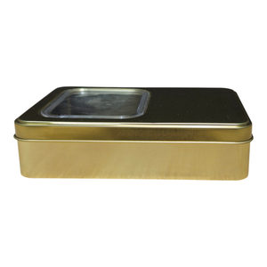 กล่องของขวัญทรงสี่เหลี่ยมขนาด135x190x45มม. พิมพ์ลายออกแบบได้ตามต้องการกล่องดีบุกเกรดอาหารมีหน้าต่าง - Product Image 3