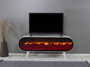 Meuble TV Convertible Ajustable Élégant de Style Européen, Meuble en Bois Moderne Magnifiquement Conçu pour Salon Chambre à Coucher - Product Image 2