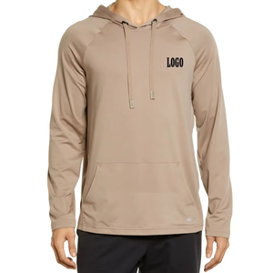 Ropa informal de invierno con capucha cómoda para hombre, mezcla de algodón de alta calidad, colores sólidos básicos, manga larga, elementos esenciales de invierno personalizados - Product Image 3