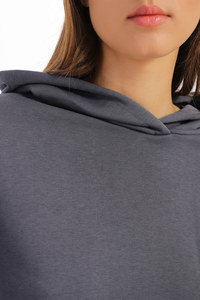 Moda 100% algodón gimnasio Fitness Color gris conjuntos chándal para Unisex tendencia toda venta chándal con logotipo personalizado para mujeres - Product Image 2