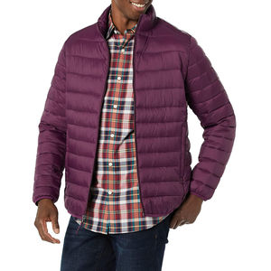 Veste matelassée tendance de couleur marron en gros, manteaux pour hommes de créateurs, duvet personnalisé, veste en duvet pour hommes, polyester lourd à l'intérieur, personnalisé - Product Image 5