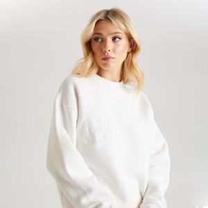 เซ็ตเสื้อสเวตเตอร์และกางเกงขาสั้นผ้าฝ้ายคอกลมทรงหลวมเสื้อสเวตเตอร์แบบสวมหัวเสื้อสเวตเตอร์แบบลำลองสำหรับผู้หญิง - Product Image 6