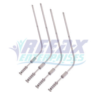 Tubo de succión de Neurocirugía de acero inoxidable de alta calidad, 4 Uds., Mejor Proveedor Premium, base de instrumentos quirúrgicos REEAX - Product Image 1