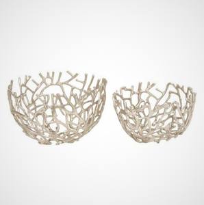 Bols décoratifs personnalisés en forme de demi-lune en aluminium poli brillant or Style classique Technique coulée Cadeau d'affaires stocké - Product Image 2