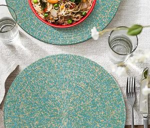 Mantel Individual de cuentas de cristal de aleación de diseño moderno, Decoración de mesa de alta calidad para cenas, fiestas, toque impresionante a sus invitados - Product Image 4