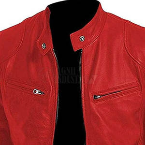 Chaqueta de Cuero para Hombre, Fabricada Profesionalmente, Transpirable, Cómoda, con Cuello Alto, Informal, para Uso Diario, Moda, Invierno - Product Image 4