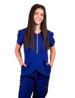 Ensemble de Blouse et Pantalon Médical Col V de Haute Qualité pour Infirmières - Tenue d'Hôpital et Vêtements Médicaux