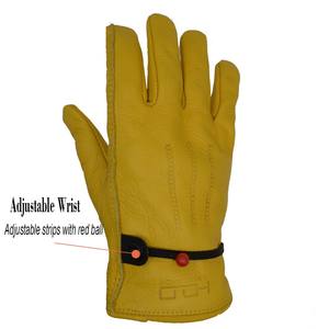 Premium Full Grain Cowhide Palm Back Leather Anti-Chemical Anti-Static Durable Work <b>Ladies</b> <b>Gardening</b> <b>Gloves</b> - Product Image 1