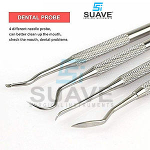 Kit de higiene dental para el cuidado de los dientes, removedor de sarro de placa, escalador, herramientas de cuidado dental de acero inoxidable de SUAVE SURGICAL INSTRUMENTS - Product Image 6