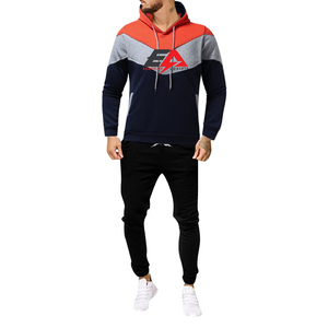 2024 sérigraphie personnalisée sweat à capuche surdimensionné pantalon évasé lourd coton éponge pièces de remorquage ensemble de survêtement pour hommes - Product Image 1