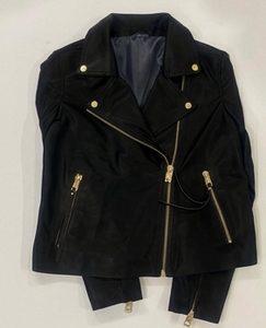 Factory Direct Women <b>suede</b> black <b>Leather</b> <b>Jackets</b> biker Fashionable - Product Image 3