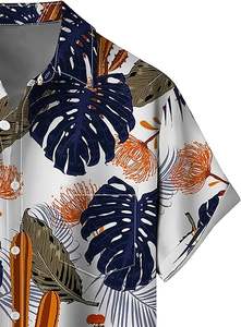 เสื้อเชิ้ตชายหาดแขนสั้นลายฮาวายสไตล์อเมริกันสำหรับผู้ชาย คอลเลคชั่นใหม่ปี 2025 พร้อมลายพิมพ์ดิจิทัล เหมาะสำหรับใส่ในช่วงฤดูร้อน - Product Image 3