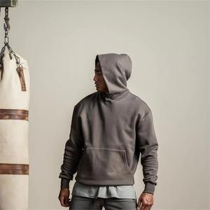 เสื้อฮู้ดผู้ชายผ้าฟลีซเนื้อหนัก 100% ผ้าฝ้าย แบบสั่งทำพิเศษ สำหรับฤดูหนาว  แบบเรียบ  บุซับใน  พิมพ์ลายดิจิทัล  ย้อมสีพื้น  ทรงหลวม - Product Image 2