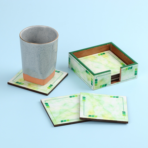 Top Selling Printed Coasters Mango <b>Wood</b>/Acacia <b>Wood</b> Over Printed <b>Tea</b> Serving Coasters 4 Pieces <b>Set</b> Kitchen Accessories Coasters - Product Image 6