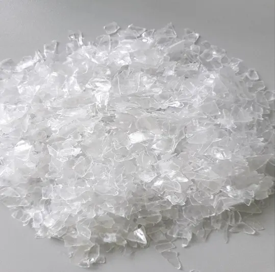 Buy Fresh Quality Pet Flakes factory PET Bottle Scrap clear hot washed PET Flakes for bottle and fiber Cheap Price