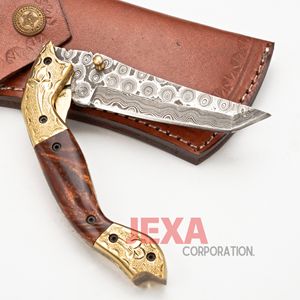 Cuchillo de caza plegable de bolsillo-Acero al carbono Ligero y duradero Multifunción para uso en exteriores - Product Image 1