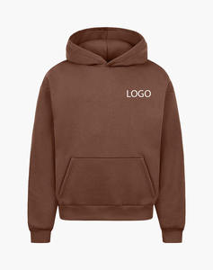 100% algodón peso pesado 465GSM pulóver sudaderas con capucha hombres con bolsillo de canguro holgado hombro caído estilo Streetwear para adultos - Product Image 4