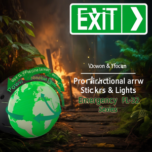 Luz de Salida de Emergencia de Doble Cara con Flecha Direccional Descendente para la Serie FL-32 - Product Image 3
