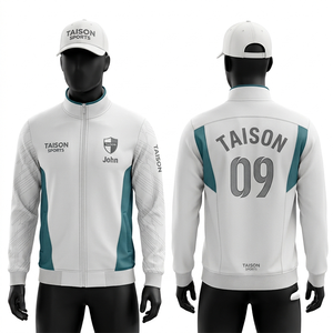 Chaqueta de Entrenamiento de Béisbol Unisex, 330 GSM, Forro Polar de Poliéster Premium, Tejido de Alto Rendimiento, Frente Sólido Negro, Dorado, Bordado Personalizado - Product Image 1