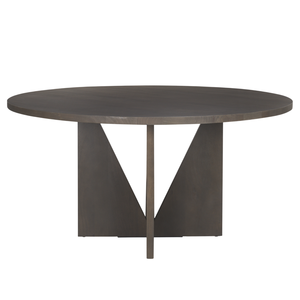 Modern Geometrical <b>Wooden</b> Base Round Shape <b>Solid</b> Mango <b>Wooden</b> <b>Top</b> High Textured Finish Easy Movable Durable Kitchen Dining <b>Table</b> - Product Image 1