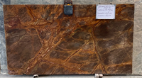 Dalles de marbre polies en pierre naturelle de jade rouge de la mer noire, design moderne Simpson, étanches, pour murs et sols d'hôtels, Inde