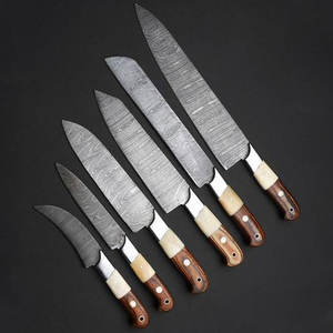 มีดเชฟเหล็กดามัสกัสแบบญี่ปุ่นทำด้วยมือปลอกหนังปรับระดับได้เครื่องล้างจานปลอดภัยออกแบบได้ดีที่สุดสำหรับ - Product Image 4