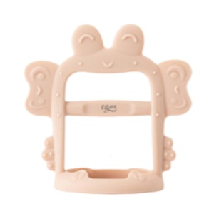 Anneau de dentition pour bébé en forme de crabe sans BPA en silicone platine Anneau de dentition attaché au poignet de qualité alimentaire pour les petits et les adultes! - Product Image 1