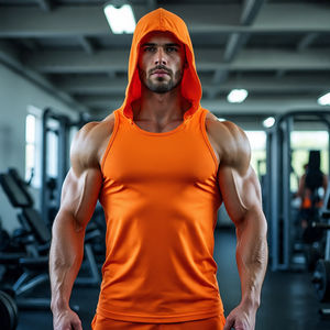 Sweat à capuche sans manches pour hommes gilet d'entraînement athlétique avec capuche pour le printemps Fitness Training Gym Sports de haute qualité - Product Image 5